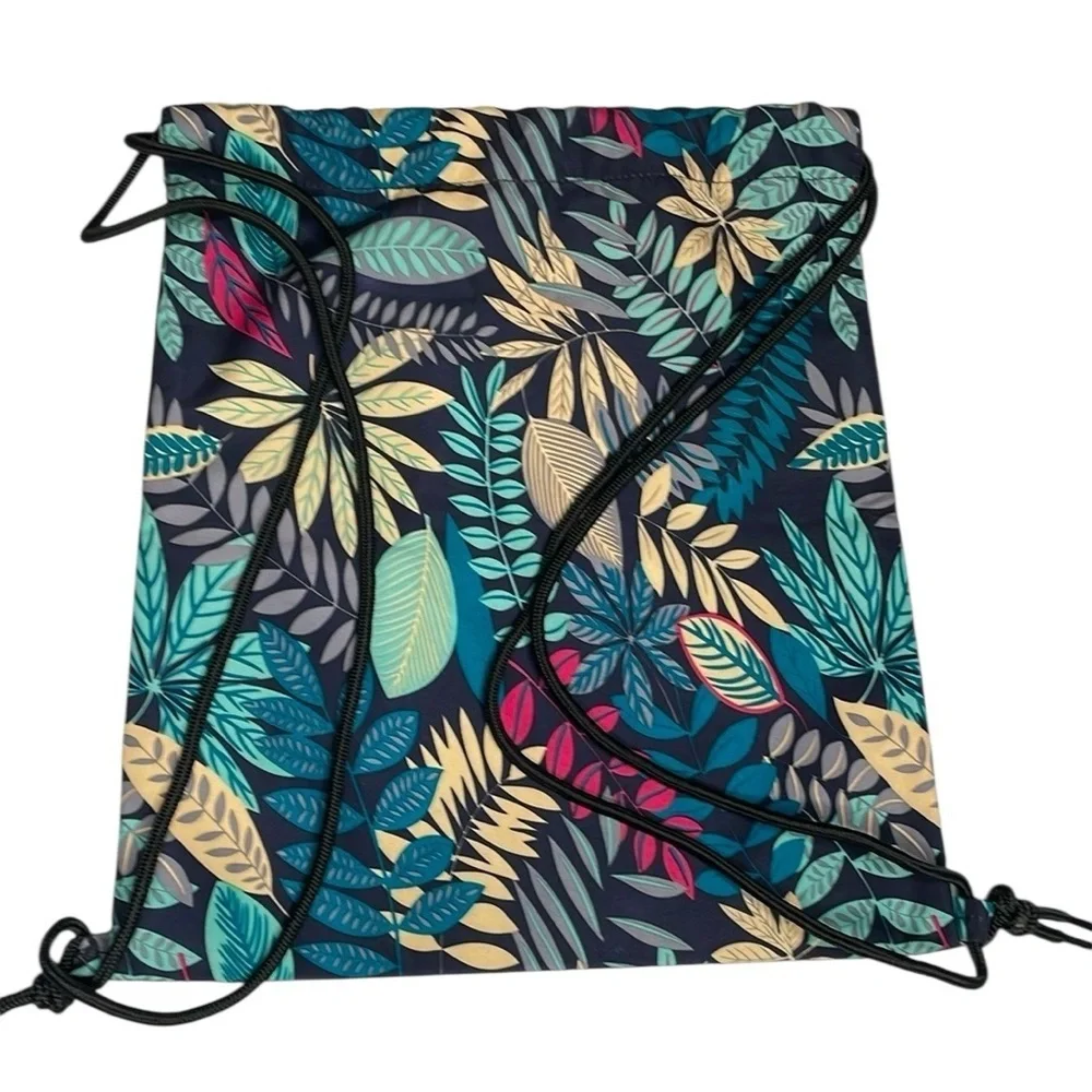 Miao Zhuo Tropical Greens Drawstring Bag